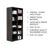Hexa Engineered Wood Bookshelf Multipurpose Storage Rack in Flower Wenge Colour