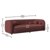 Zenol Boucle Fabrict 3 Seater Sofa In Pink