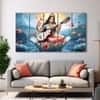 The Castle Decor Goddess Saraswati Wall Painting Wooden Framed 27x48 Inch (Style 5)