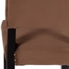Newport wood Set of 2 Dining Chairs in Taupe Brown Velvet Upholstery with MAHAGONY FINISH