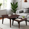 Nesting Solid Wood Nested Table In Walnut Finish