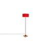 Drake Red Cotton Shade Floor Lamp
