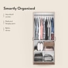 Zoey Engineered Wood 2 Door Wardrobe with Mirror in Classic Walnut Finish