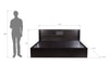 Styx Engineered Wood King  Size Bed With Drawer Storage (Melamine Finish)