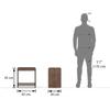 Ally Engineered Wood Side Table in Classic Walnut Finish