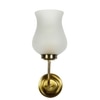 Devansh Metal Electric Wall Light in Gold Colour with White Shade Count of 1 Light