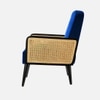 Haden Solid Wood Accent Chair in Navy Blue Colour