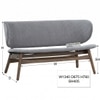 Scandinavian Polara Two Seater Lounge Chair Grey Cocoa Finish