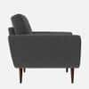 Faro Velvet 1 Seater Sofa in Dark Grey Colour