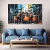 The Castle Decor Colour Music Drum Kit Wall Art Set of 5 27x48 Inch
