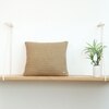 Anna Khaki Knitted Cushion Cover  16X16 Inches