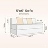 Coirfit Folding 3 Seater Double Fold Out Sofa Cum Bed  in Dark Grey Colour
