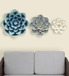 W-VEDA Abstract Metal Wall Decor in Multicolor Set of 3