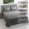 Zeno Multi Shade Abstract 400 TC Cotton Satin Flat Super King Size Bedsheet with 2 Pillow Covers – Threads