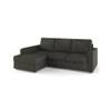 Apollo Sofa (Colour : Graphite Grey, Cushion : Soft, Back Type : Regular, Seating Capacity : Left Aligned 2 Seater + Left Aligned Chaise + Ottoman)