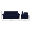Serta 3 Seater Pull Out Sofa cum Bed  in Navy Blue Colour