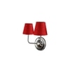 Callie Dual Off White Cotton Wall Mounted Lamp with Steel Base