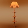 Devansh Shelf Wooden Floor Lamp