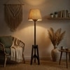 Troika Beige Jute Floor Lamp with Beige Jute Base