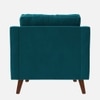 Reiti Velvet 1 Seater Sofa Teal in Blue Colour