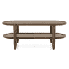 Tora Solid Wood And Cane Coffee Table In Danish Walnut Finish