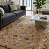 Presto Gold Traditional Hand Tufted Wool Carpet 4X6 Feet