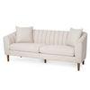 Mid Century Fabric Sofa (Beige)