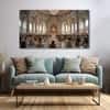 The Castle Decor Ram Mandir Wall Painting Wooden Framed 27x48 Inch (Style 3)