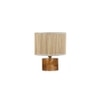 Clifford Round Bamboo Table lamp with Natural Wood Base