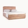 Yoho Solid Wood Queen Hydraulic Bed in Brown Colour