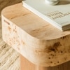 Nouve Solid Wood Side Table in Clear Lacquer Finish