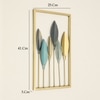 Curve Abstract Metal Wall Decor in Multicolor Set of 1