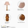Hatton hand crafted Solid wood honey finish table lamp With Beige Shade