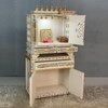 D'Dass Red Mdf and Sheesham Wooden Temple  With Cabinet For Pooja