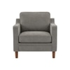 Menta Boucle Fabric Lounge Chair in Grey Colour