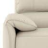 Leeroy One Seater Leather Recliner Sofa in Oyster White Colour