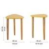 Metalsmith Solid Wood Side Table in Yellow Finish