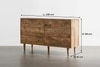 Rowlingmango Wood Chest Of Drawers In Natural Finish