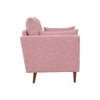 Arihana Boucle Fabric Arm Chair in Pink Colour
