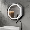Aluminium LED Octagon Decorative wall mirror by elegant arts and frames (Mirror size 500 mm)