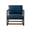 Aura PU Leather Arm Chair in Blue