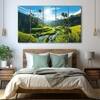 The Castle Decor Nature Landscape Wall Art Set of 5 Wooden Framed Digital Painting 27x48 Inch