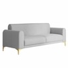 Veniza Velvet 3 Seater Sofa In Grey Colour