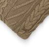 Kennedy Kelp Brown Cotton Knitted Decorative Cushion Cover 12 x 20 Inches