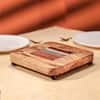 Ireka Homes Kaarigari Acacia Wood Trivet with Metal Legs (8x1.5 in)