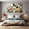 The Castle Decor Abstract Art Wall Painting Wooden Framed Digital Painting 27x48 Inch (Style 4)