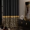Stoa Paris Satin Curtain for Door, 70% Blackout Curtains, Set of 2, Versailles - Regal Slate with Back Lining