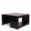 Wayne Sheesham Wood Contemporary Square Coffee Table In Extra Dark Mahagony Finish