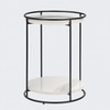Two Layer Marble Side Table Gold
