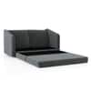 Kobi 2 Seater Fold Out Sofa Cum Bed in Charcoal Haze Colour with topper